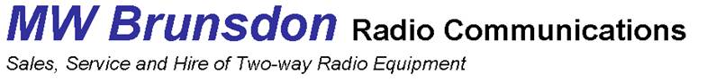 MW Brunsdon Radio Communications: Sales, Service and Hire of Two-way radio equipment